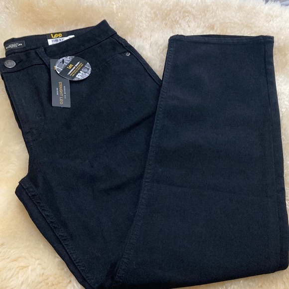 Lee Straight leg regular fit jeans black size 12 - Picture 1 of 8